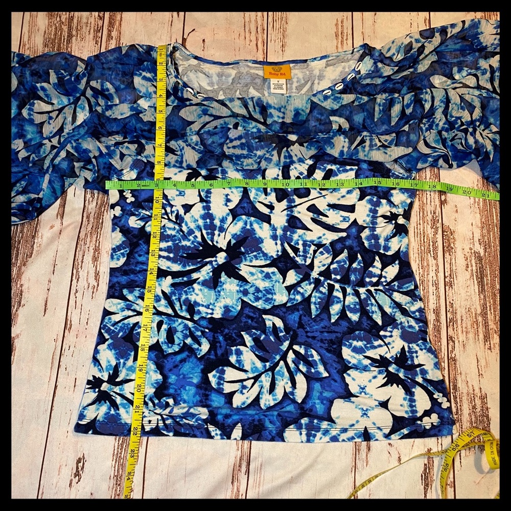 Ruby Road Two Piece Sheer Overlay Island Top - Picture 7 of 8